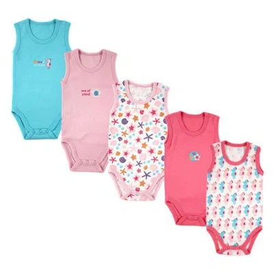 Luvable Friends Babies'  Cotton Sleeveless Bodysuits In Multi