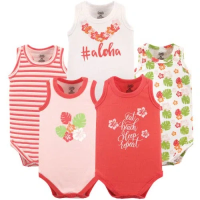 Luvable Friends Babies'  Cotton Sleeveless Bodysuits In Multi