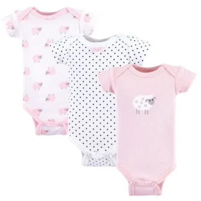 Luvable Friends Babies'  Cotton Snapsuits For Petite Infant Girls In Multi