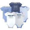 Luvable Friends Babies'  Essential 5-piece Bodysuit Set In Blue