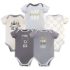 Luvable Friends Babies'  Essential 5-piece Bodysuit Set In Multi