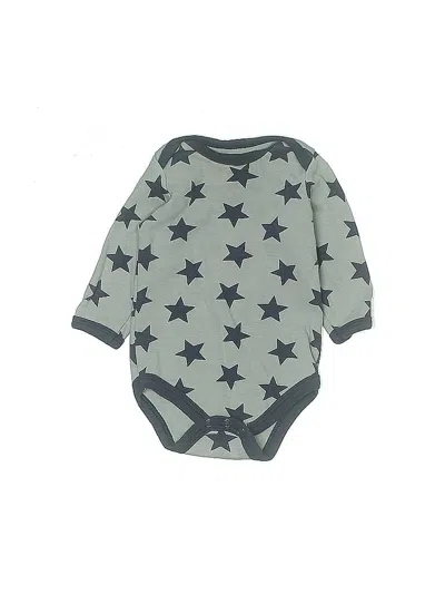 Pre-owned Luvable Friends Babies' Long Sleeve Onesie In Gray