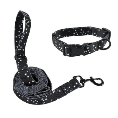 Luvable Friends Pet Collar And Leash Set In Black