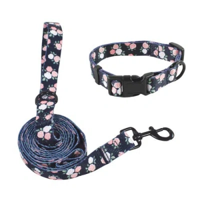 Luvable Friends Pet Collar And Leash Set In Blue