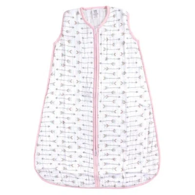 Luvable Friends Babies'  Sleeveless Muslin Cotton Sleeping Bag, Sack, Blanket In Red