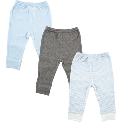 Luvable Friends Babies'  Soft Cotton Pants In Blue