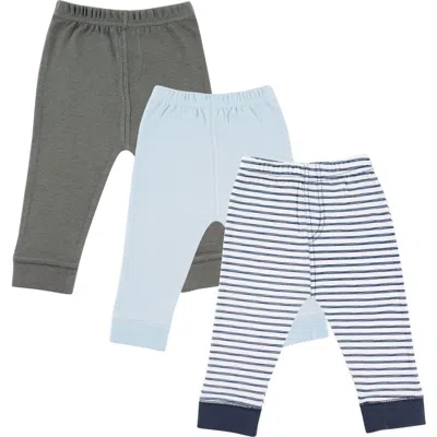 Luvable Friends Babies'  Soft Cotton Pants In Blue