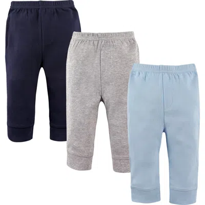 Luvable Friends Babies'  Soft Cotton Pants In Blue
