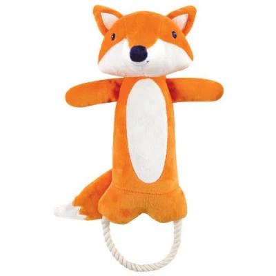 Luvable Friends Squeaky Plush Dog Toy In Orange