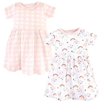 Luvable Friends Stylish All-season Baby Dress 2pk In Pink
