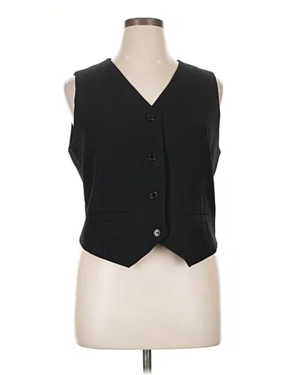 Pre-owned Luvamia Tuxedo Vest In Black