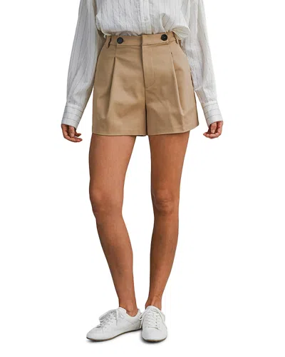 Luvee Pleated Shorts In Brown