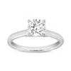 Luvmyjewelry 14k White Gold Round Cut Lab Grown Diamond Hidden Halo Engagement Ring - 1.23 Ctw In Silver