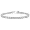 Luvmyjewelry 15luv 10k White Gold Lab Grown Diamond Tennis Bracelets - 15.6 Carats In Silver