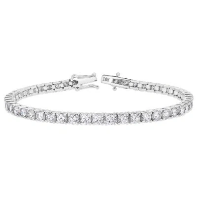 Luvmyjewelry 15luv 10k White Gold Lab Grown Diamond Tennis Bracelets