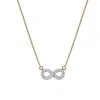 Luvmyjewelry Aeries Infinity Diamond Necklace In 14k Gold