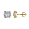 Luvmyjewelry Aethra 10k Yellow Gold Cluster Diamond Unisex Earrings - 0.49 Cts In Yellow