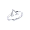 Luvmyjewelry Aim High Open Triangle Sterling Silver Diamond Ring