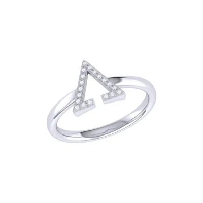 Luvmyjewelry Aim High Open Triangle Sterling Silver Diamond Ring