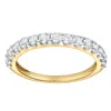 Luvmyjewelry Aimee 14k Gold Round Diamond Studded Half Eternity Band Ring - 0.75 Ct