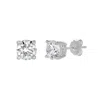 Luvmyjewelry Silla 14k Gold Lab Grown Round Solitaire Diamond Earrings In Silver