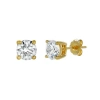 Luvmyjewelry Akna 14k Gold Lab Grown Round Solitaire Diamond Earrings In 14k Yellow Gold