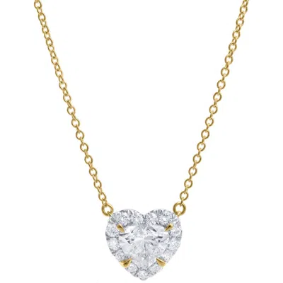 Luvmyjewelry Alessa 14k Gold Lab Grown Diamond Heart Necklace
