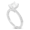 Luvmyjewelry Amara 14k White Gold Emerald Cut Hidden Halo Lab Grown Diamond Engagement Ring In 14k White Gold