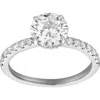 Luvmyjewelry Amore 14k Gold Round Cut Lab Grown Diamond Hidden Halo Engagement Ring In 14k White Gold