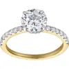 Luvmyjewelry Amore 14k Gold Round Cut Lab Grown Diamond Hidden Halo Engagement Ring In 14k Yellow Gold