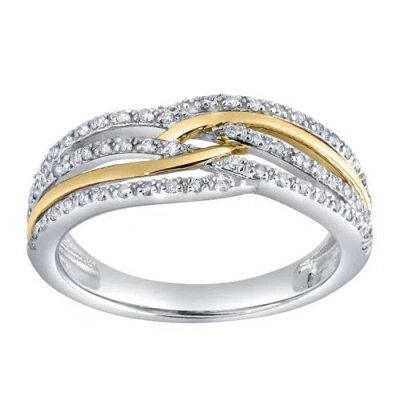 Luvmyjewelry Amoura 0.20 Ct Natural Diamond 10k Gold Ring In Silver