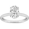 Luvmyjewelry Anastasia 14k White Gold Oval Cut Solitaire Hidden Halo Ring