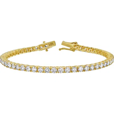 Luvmyjewelry Andros 10k Yellow Gold Lab Grown Diamond Tennis Bracelet
