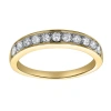 Luvmyjewelry Apex 14k Gold Round Diamond Studded Band Ring