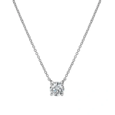 Luvmyjewelry Apollo 14k White Gold Round Lab Grown Diamond Pendant