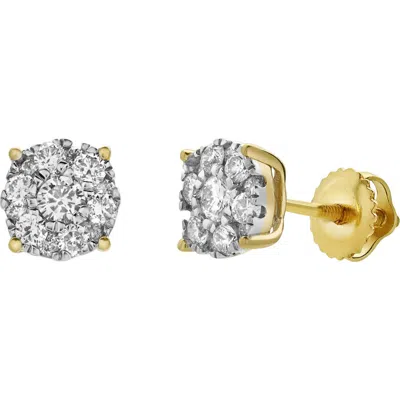 Luvmyjewelry Arc 14k Yellow Gold Cluster Lab Grown Diamond Unisex Earrings