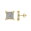 Luvmyjewelry Arrebatador 10k Yellow Gold Diamond Unisex Earrings In 10k Yellow Gold