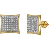 Luvmyjewelry Arrepio 10k Yellow Gold Diamond Unisex Earrings In 10k Yellow Gold