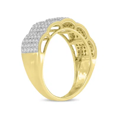Luvmyjewelry Articulix Unisex Diamond Band Ring In 10k Gold In Yellow