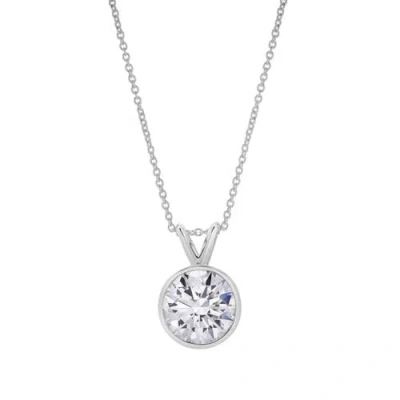 Luvmyjewelry Astral 14k Gold Round Lab Grown Diamond Pendant In 14k White Gold