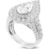 Luvmyjewelry Augusta 14k White Gold Pear Lab Grown Diamond Halo Engagement Ring In 14k White Gold
