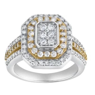 Luvmyjewelry Aurelia Crest 1.20 Ct 10k Gold Diamond Ring In Metallic