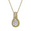 Luvmyjewelry Aurora Pear Diamond Pendant In 10k Yellow Gold In Yellow