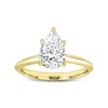 Luvmyjewelry Ava 14k Gold Pear Lab Grown Diamond Solitaire Ring In Yellow