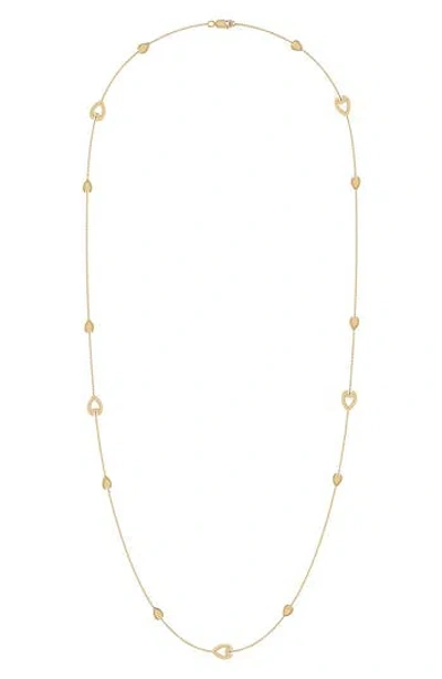 Luvmyjewelry Avani Open Raindrop Diamond Station Necklace In Gold