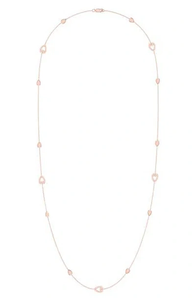 Luvmyjewelry Avani Open Raindrop Diamond Station Necklace In Gold