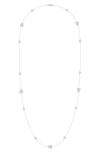 Luvmyjewelry Avani Raindrop Diamond Station Necklace In Metallic