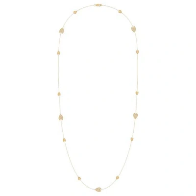 Luvmyjewelry Avani Raindrop Layered Sterling Silver Diamond Necklace In 14kt Gold Vermeil On Sterling