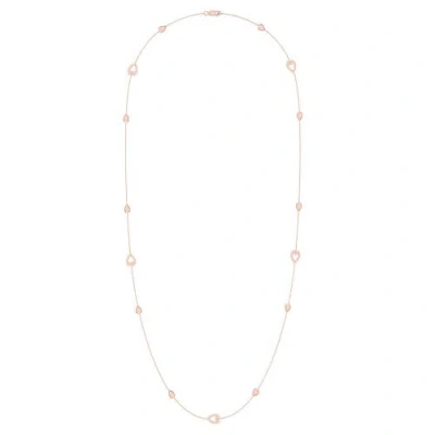 Luvmyjewelry Avani Raindrop Layered Sterling Silver Diamond Necklace In 14kt Rose Gold Vermeil