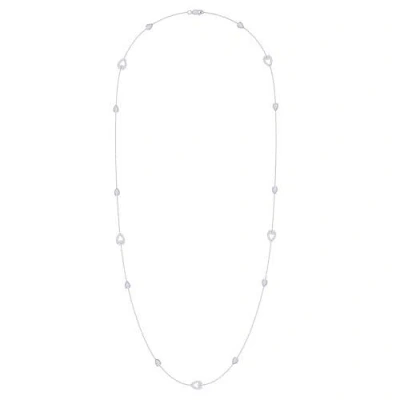 Luvmyjewelry Avani Raindrop Layered Sterling Silver Diamond Necklace